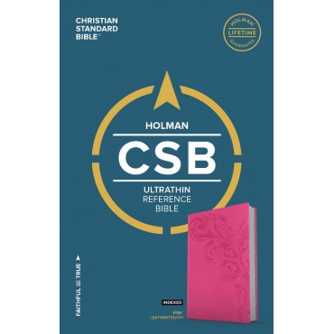 CSB ULTRATHIN REFERENCE BIBLE T/I L/T PINK - Holman